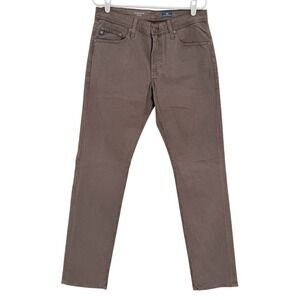 AG Adriano Goldschmied Mens Stretch Brown Pants 32x34 The Graduate Tailored Leg